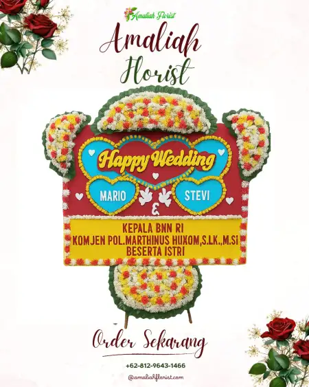 Papan Bunga Pernikahan Suka Indah